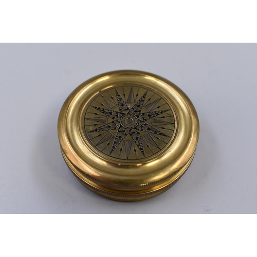 168 - Stanley of London Compass inscribed with Robert Frost Poem in Leather Case