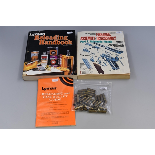 296 - Collection of Gun Related Items to include Empty Brass cartridges, Reloading and Cast Bullet Guide B... 