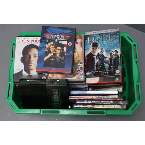 618 - Large Selection of DVD's including Band of Brothers, Top Gun, Harry Potter and More