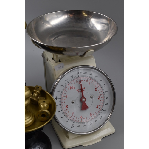 298 - Two Kitchen Scales To Include Vintage Cast Metal Librasco Scales (With Weights), and Retro Style Kit... 