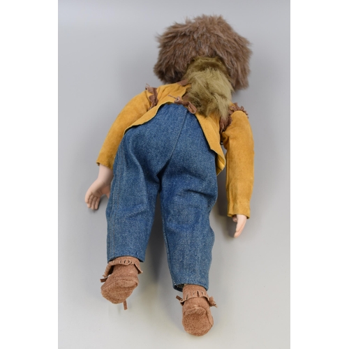 301 - Vintage Porcelain 1991 Kathy Barry Hippensteel David Crockett Doll (17”)