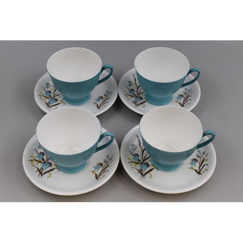 308 - Four Windsor Cup and Saucer Set's in the Harebell Pattern