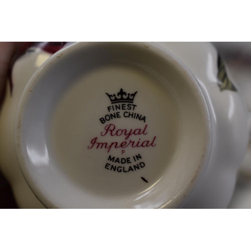 309 - Eighteen Piece Royal Imperial Fine Bone China Floral Tea Set