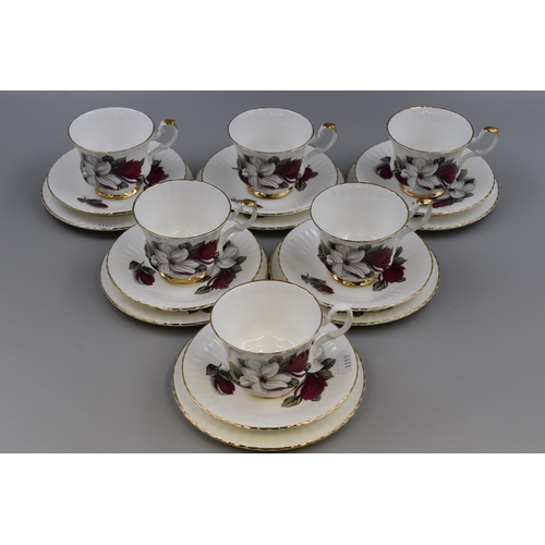 309 - Eighteen Piece Royal Imperial Fine Bone China Floral Tea Set