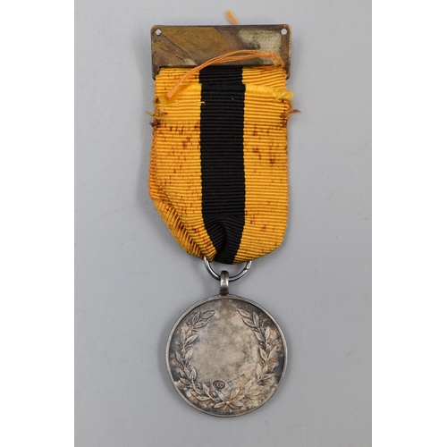 191 - Hallmarked Birmingham Silver Securicor Medal with Ribbon