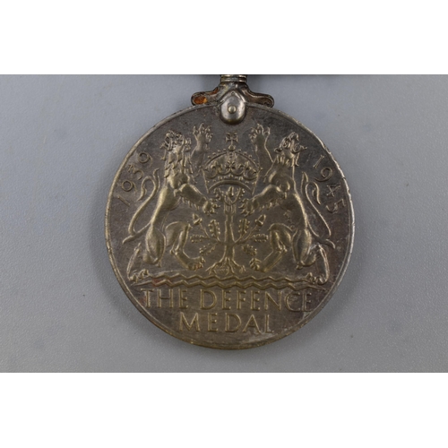 192 - George VI WWII 1939 to 1945 Defence Medal