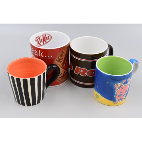 314 - Two Whittard of Chelsea Mugs and two Branded Mugs (Kit Kat & Rolo)