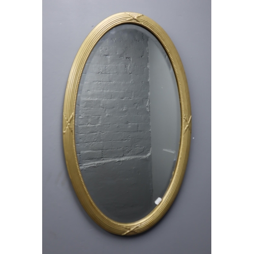 324 - Vintage Oval Bevel edged Wall Mirror (31