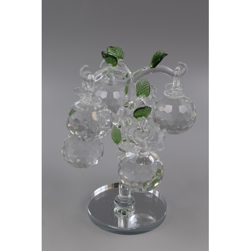 213 - A London Boutique Decorative Glass Apple Tree, In Presentation Box