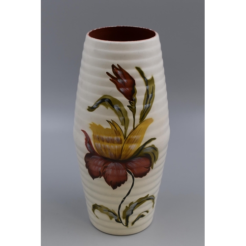 230 - Ellgreave Rhapsody 1950s Ribbed Autumnal Vase (11