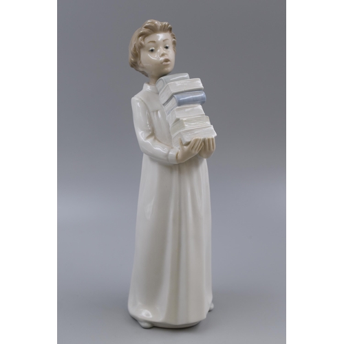 247 - Nao by Laldro Porcelain Figure of Girl With Books (12