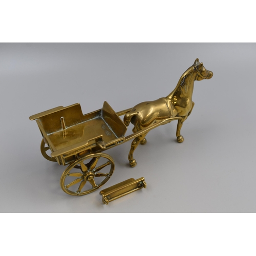 345 - Brass Horse and Cart (10