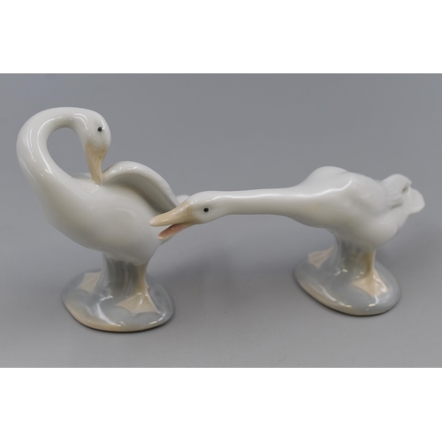 250 - Two Lladro Porcelain Geese