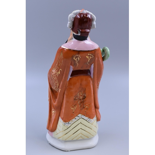 257 - Porcelain Statue of Chinese God Tao God of Wealth Lu Xing (12