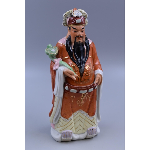 257 - Porcelain Statue of Chinese God Tao God of Wealth Lu Xing (12