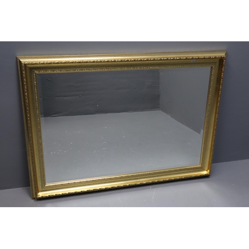 599 - A Large Gilt Framed Bevel Edged Wall Mirror, Approx 29.5