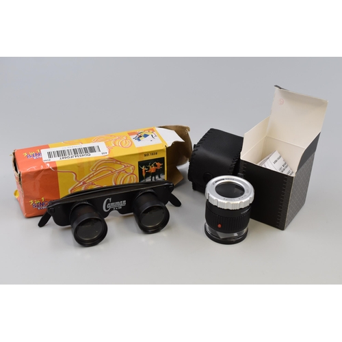 358 - Two Boxed items to include Portable Magnifier with Pouch and 3 in 1 Binoculars (a/f)