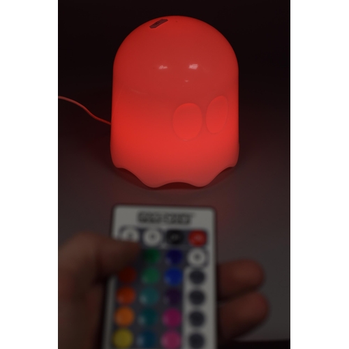 491 - A Colour Changing Pac-Man Ghost Light, Working When Tested