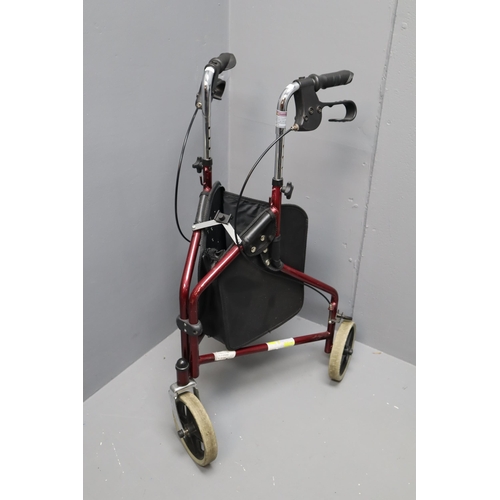 673 - Mobility Tri-Walker with twin Brakes and Basket