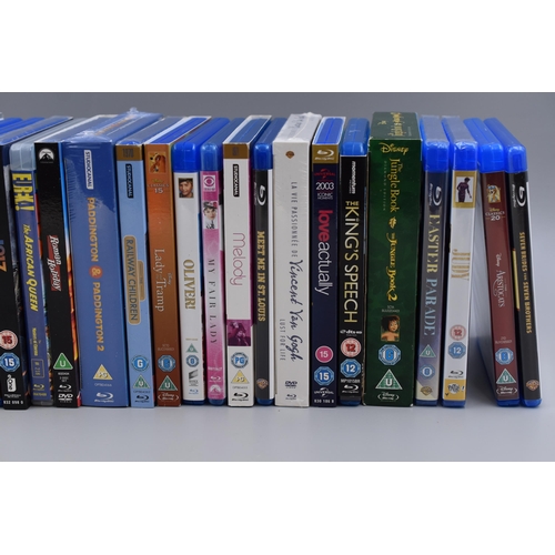 503 - Selection of Blue Ray DVDs Including Disney Beauty and The Beast, Shakespeare in Love, Love Actually... 