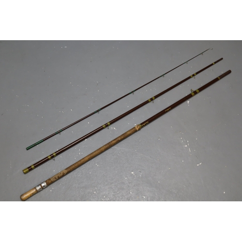 677 - A Three Piece Hand Built Bruce & Walker Flyer 13 Match Fishing Rod