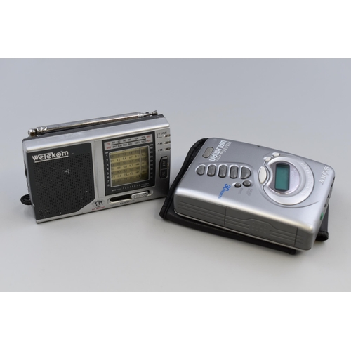 379 - Sony Walkman (WM-FX271) and a Wetekom 10 Band Portable Radio