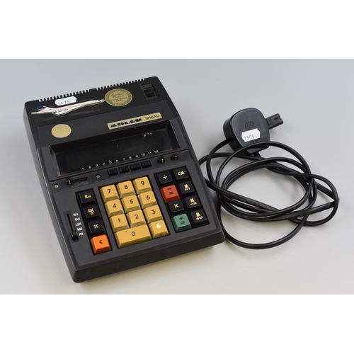 380 - Vintage Adler 1216AD Desktop Calculator Released by Triumph-Adler in 1976. Has a 12-digit vacuum flu... 