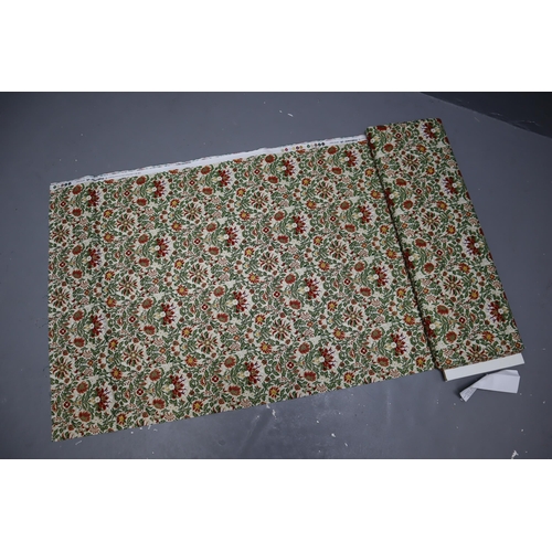 516 - Approx 6mtrs of Multi-Coloured Flowery Patterned Quality Material