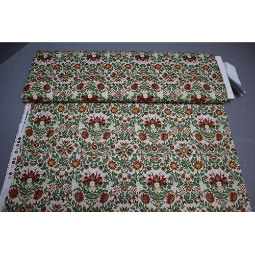 516 - Approx 6mtrs of Multi-Coloured Flowery Patterned Quality Material