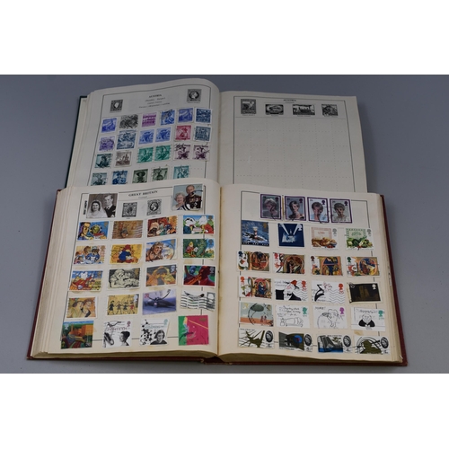 406 - A Selection of Eight Stamp Albums (One Empty), Containing a Large Selection of Various UK and Worldw... 