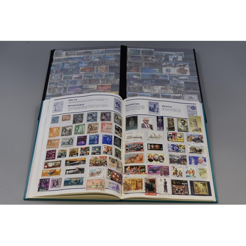 406 - A Selection of Eight Stamp Albums (One Empty), Containing a Large Selection of Various UK and Worldw... 