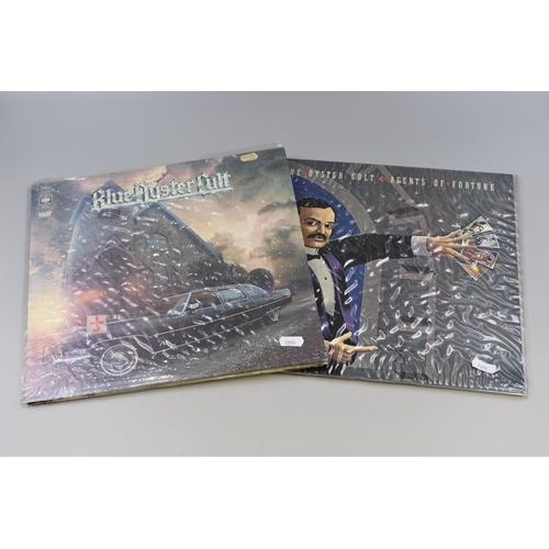 407 - Blue Oyster Cult: Two Vinyl Rock LP's, Agents of Fortune, Gatefold Sleeve ( CBS 81385 ) And ' On You... 