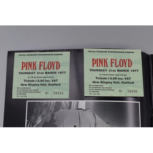 419 - Collection of Official Rock Tour Programmes to Include, Pink Floyd, Animals Tour Complete With Ticke... 