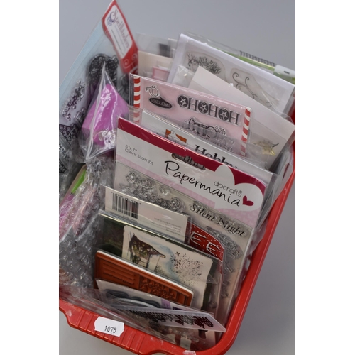 420 - A Large Selection of Crafting Stamps and Accessories To Include Mostly Christmas Themed