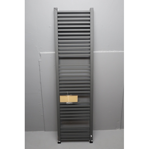 707 - VictoriaPlum Square Anthracite Heated Towel Rail Approx 1800mm x 490mmx