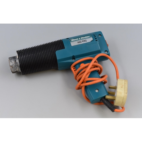 709 - Two Electrical Items to include a Boxed Black and Decker Heat Gun with Attacments and a Winterwarm H... 