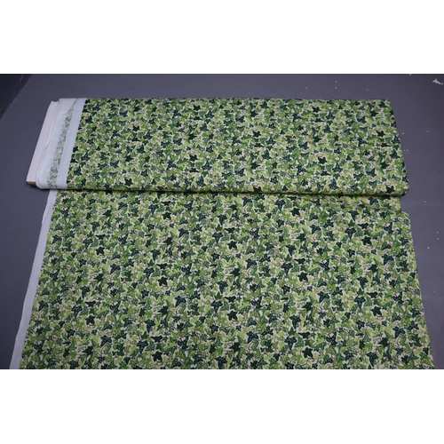 528 - Two Rolls of Quality Material to include approx 3mtrs of Creeping Ivy Patterned and approx 1mtr of F... 