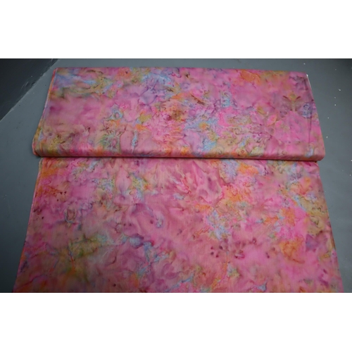 530 - Approx 4mtrs of Pink Tie-Dye Patterned Quality Material