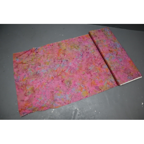 530 - Approx 4mtrs of Pink Tie-Dye Patterned Quality Material