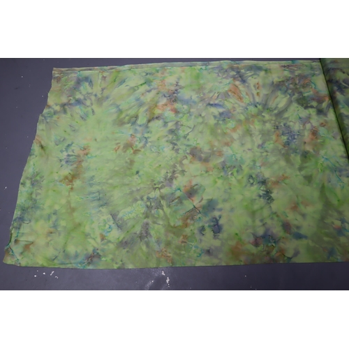 531 - Two Lots of Quality Material to include approx 2mtrs of Green Tie-Dye and approx 2mtrs of Blue/Purpl... 