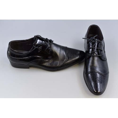 537 - Brand New Pair of Mens Black shoes size 12 uk