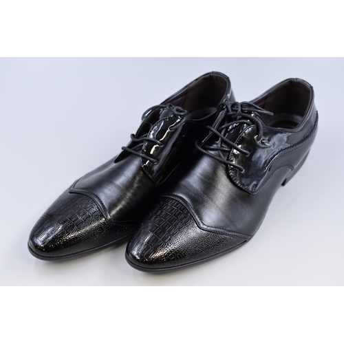 537 - Brand New Pair of Mens Black shoes size 12 uk