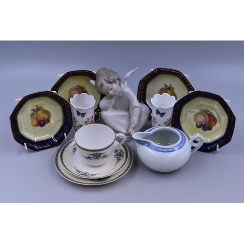 450 - Selection of Fine China including Hand painted Cabinet Plates, Aynsley, Noritake and Lladro (a/f)