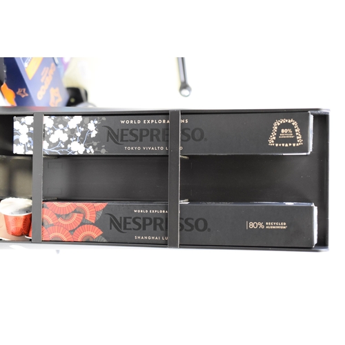 547 - Nespresso Pod Coffee Machine, with Frother, Pods and Pod Holder