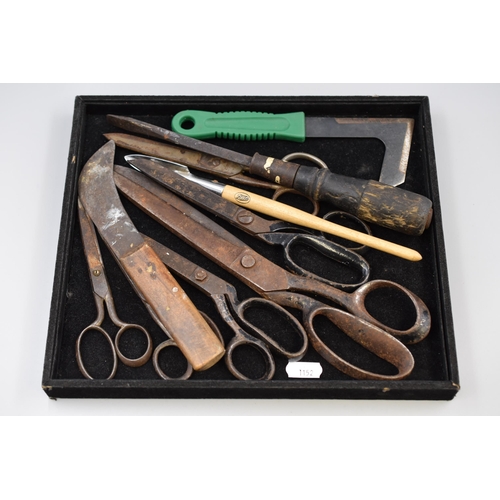 726 - A Selection of Tools To Include Mostly Vintage Scissors