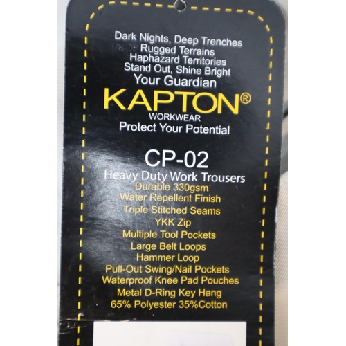 555 - Brand New pair of Kapton Work Trousers with Tags in size 32x 31