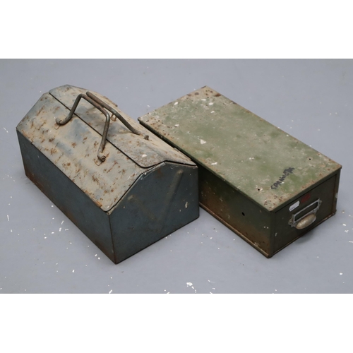 567 - Two Vintage metal Tool Boxes complete with a Varying Array of Contents