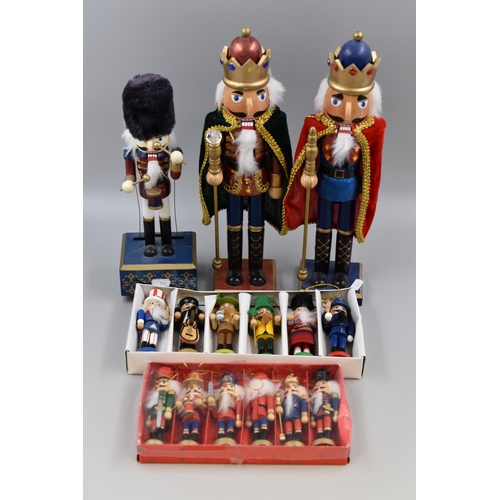 787 - Selection Including Wooden Nutcracker Music Box Approx 12