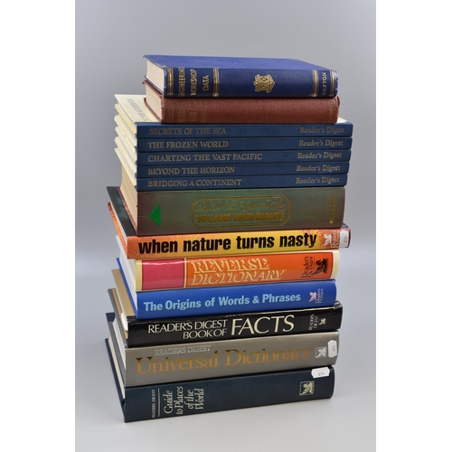 796 - Large Selection of Hardback Books. Includes Readers Digest Discovery and Exploration, When Nature Tu... 