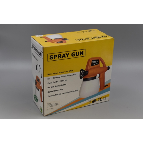 752 - Boxed Spray Gun complete with attachments powers on when tested